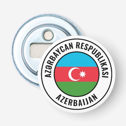 アゼルバイジャン国旗の豪華な愛国的ボトルオープナー 栓抜き (正面)