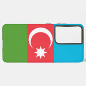 アゼルバイジャン国旗を持つサムスンギャラクシーS21ウルトラケース SAMSUNG GALAXYケース (左側面)