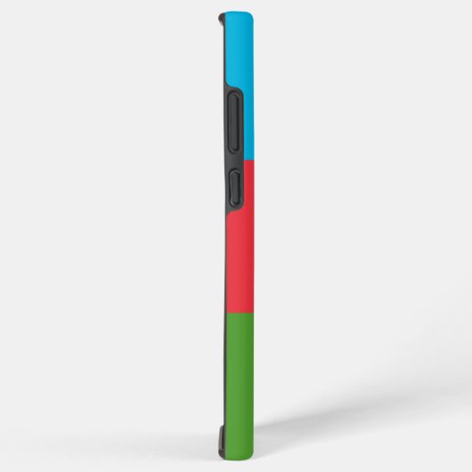 アゼルバイジャン国旗を持つサムスンギャラクシーS22ウルトラケース SAMSUNG GALAXYケース (右側面)