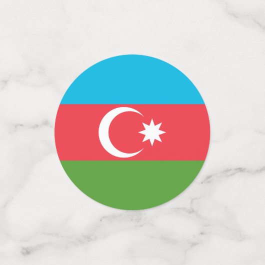 アゼルバイジャン国旗を持つテーブル紙吹雪 コンフェッティ (スモール正面)