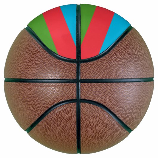 アゼルバイジャン国旗を持つフルサイズバスケットボール バスケットボール (右)