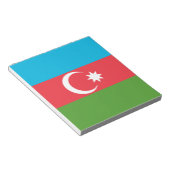 アゼルバイジャン国旗を持つメモ帳 ノートパッド (アングル)