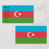 アゼルバイジャン国旗を持つ名刺 名刺 (正面/裏面)