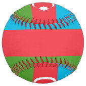 アゼルバイジャン国旗を持つ愛国的なソフトボール ソフトボール (裏面)