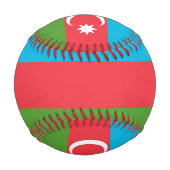 アゼルバイジャン国旗を持つ愛国野球 野球ボール (裏面)