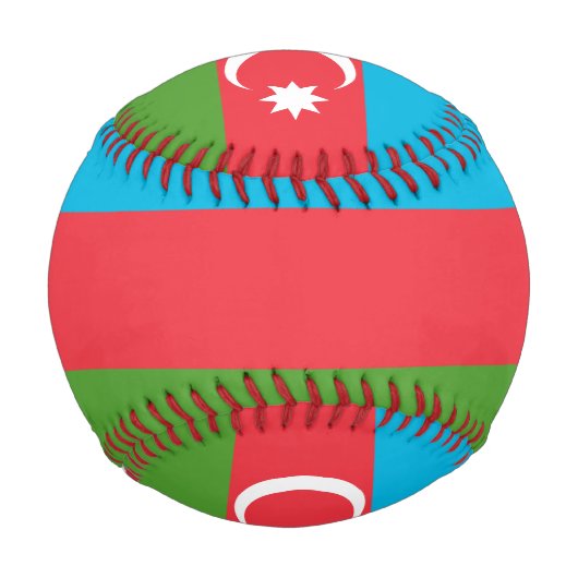 アゼルバイジャン国旗を持つ愛国野球 野球ボール (裏面)