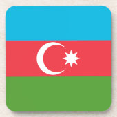 アゼルバイジャン国旗を持つ懸命プラスチックのコースター コースター (正面)