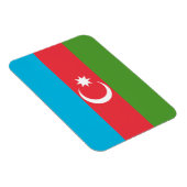 アゼルバイジャン国旗を掲げたフレキシブル写真磁石 マグネット (右側)