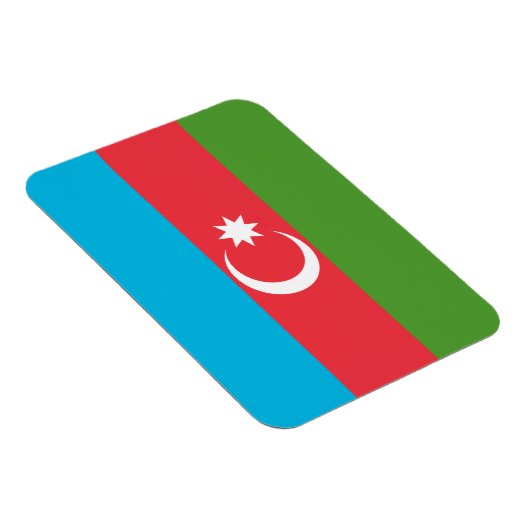アゼルバイジャン国旗を掲げたフレキシブル写真磁石 マグネット (右側)