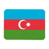 アゼルバイジャン国旗を掲げたフレキシブル写真磁石 マグネット (横)