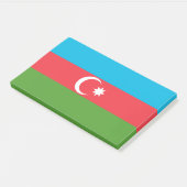 アゼルバイジャン国旗を掲げたメモ ポストイット (アングル)