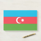 アゼルバイジャン国旗を掲げたメモ ポストイット (デスク)
