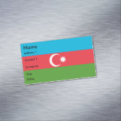 アゼルバイジャン国旗を掲げた名刺マグネット マグネット名刺 (インサイチュ)