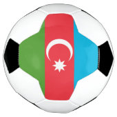 アゼルバイジャン国旗を掲げた愛国的なサッカーボール サッカーボール (回転)