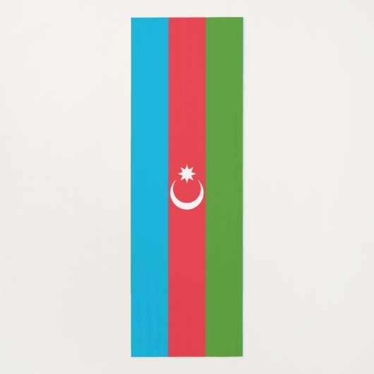 アゼルバイジャン国旗を掲げた愛国的なヨガマット ヨガマット (裏面)