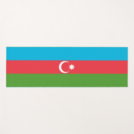 アゼルバイジャン国旗を掲げた愛国的なヨガマット ヨガマット (正面(横))