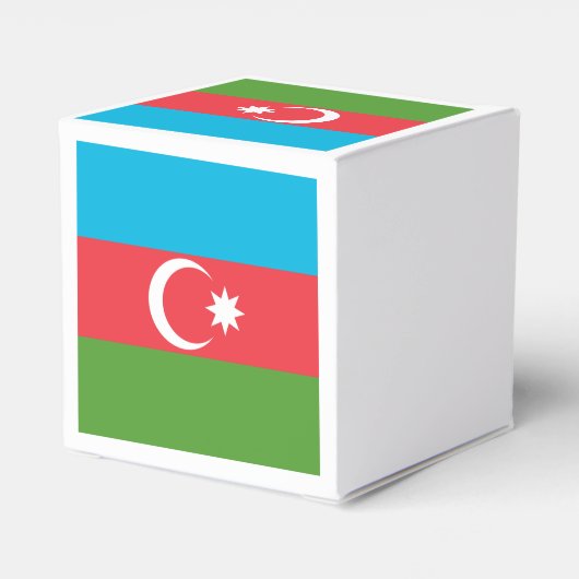 アゼルバイジャン国旗を掲げた愛国的な好意ボックス フェイバーボックス (裏面サイド)