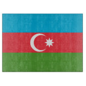 アゼルバイジャン国旗を掲げた愛国的な裁断ボード カッティングボード (正面)