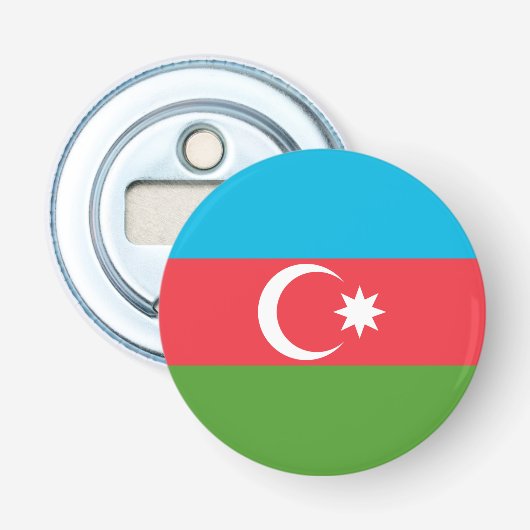 アゼルバイジャン国旗を掲げた愛国的ボトルのオープナー 栓抜き (正面)