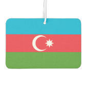 アゼルバイジャン国旗を掲げた新気車 カーエアーフレッシュナー (裏面)