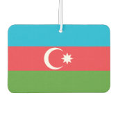 アゼルバイジャン国旗を掲げた新気車 カーエアーフレッシュナー (正面)