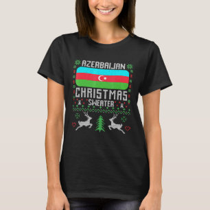アゼルバイジャン国旗アゼルバイジャンクリスマスセーター Tシャツ