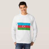 アゼルバイジャン国旗（アゼルバイジャン） Tシャツ (正面フル)