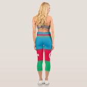 アゼルバイジャン国旗 カプリレギンス (裏面)