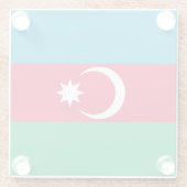 アゼルバイジャン国旗 ガラスコースター (裏面)