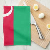 アゼルバイジャン国旗 キッチンタオル (四つ折り)