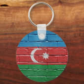 アゼルバイジャン国旗 キーホルダー (正面)