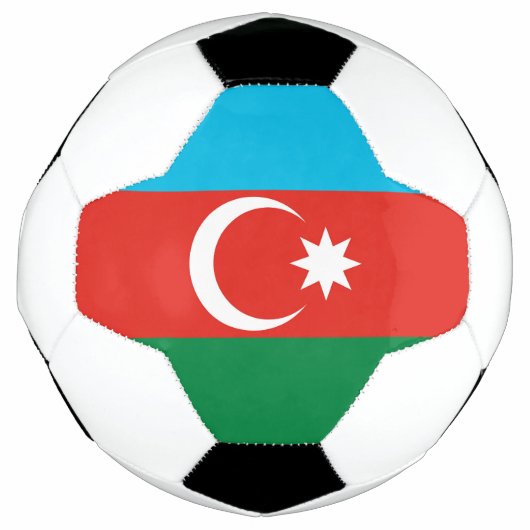 アゼルバイジャン国旗 サッカーボール (正面)