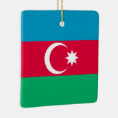 アゼルバイジャン国旗 セラミックオーナメント (右)