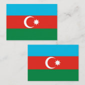 アゼルバイジャン国旗 ノートカード (正面/裏面)