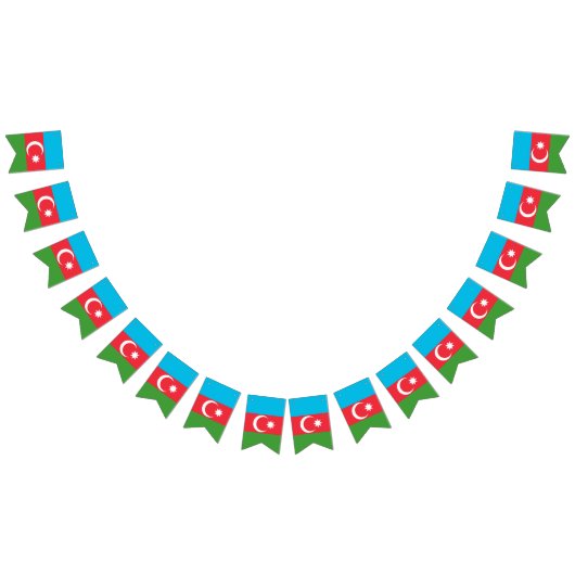 アゼルバイジャン国旗 バンティングフラッグ (全)