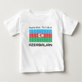 アゼルバイジャン国旗 ベビーTシャツ (正面)