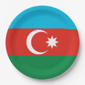 アゼルバイジャン国旗 ペーパープレート (正面)