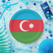 アゼルバイジャン国旗 ペーパープレート (パーティー)