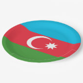 アゼルバイジャン国旗 ペーパープレート (アングル)
