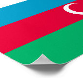 アゼルバイジャン国旗 ポスター (角)