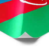 アゼルバイジャン国旗 –  ポスター (角)