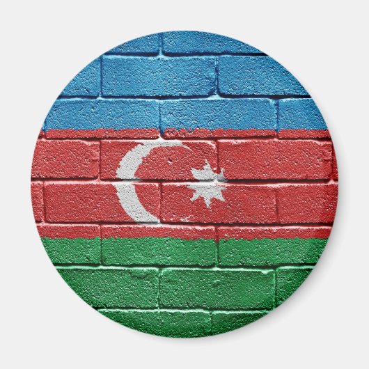 アゼルバイジャン国旗 マグネット (正面)