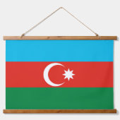 アゼルバイジャン国旗 吊り下げ型タペストリー (正面)