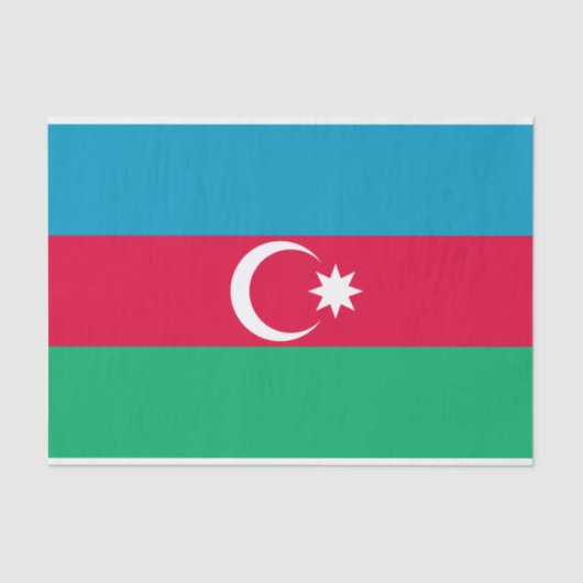 アゼルバイジャン国旗 薄葉紙 (正面)