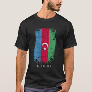 アゼルバイジャン土産デザイン – 国旗アゼルバイジャン Tシャツ