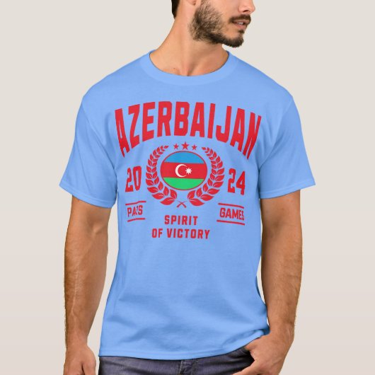 アゼルバイジャン2024スポーツ恋人 Tシャツ (正面)