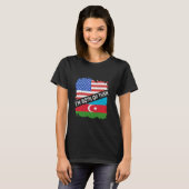 アゼルバイジャン・アメリカ私はアゼルバイジャンの両方だ Tシャツ (正面フル)