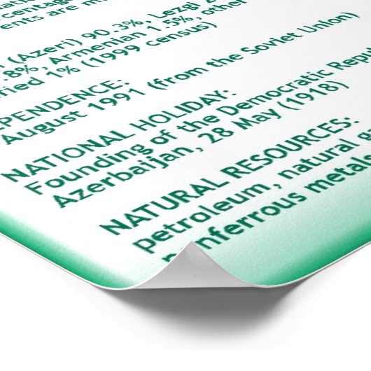 アゼルバイジャン ポスター (角)