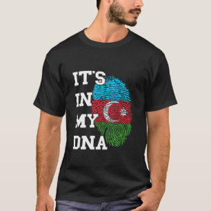 アゼルバイジャン+私のDNAに刻まれてるよ+親指のスタンプ+アゼルバイジャン人 Tシャツ