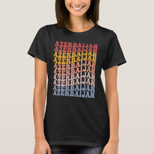 アゼルバイジャンGroovyレトロアゼルバイジャン Tシャツ